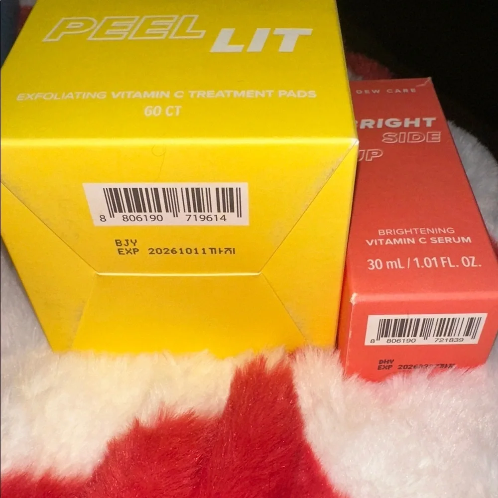 I Dew Care Peel Lit Exfoliating Vitamin C Pads & Bright Side Up Serum Set NIB